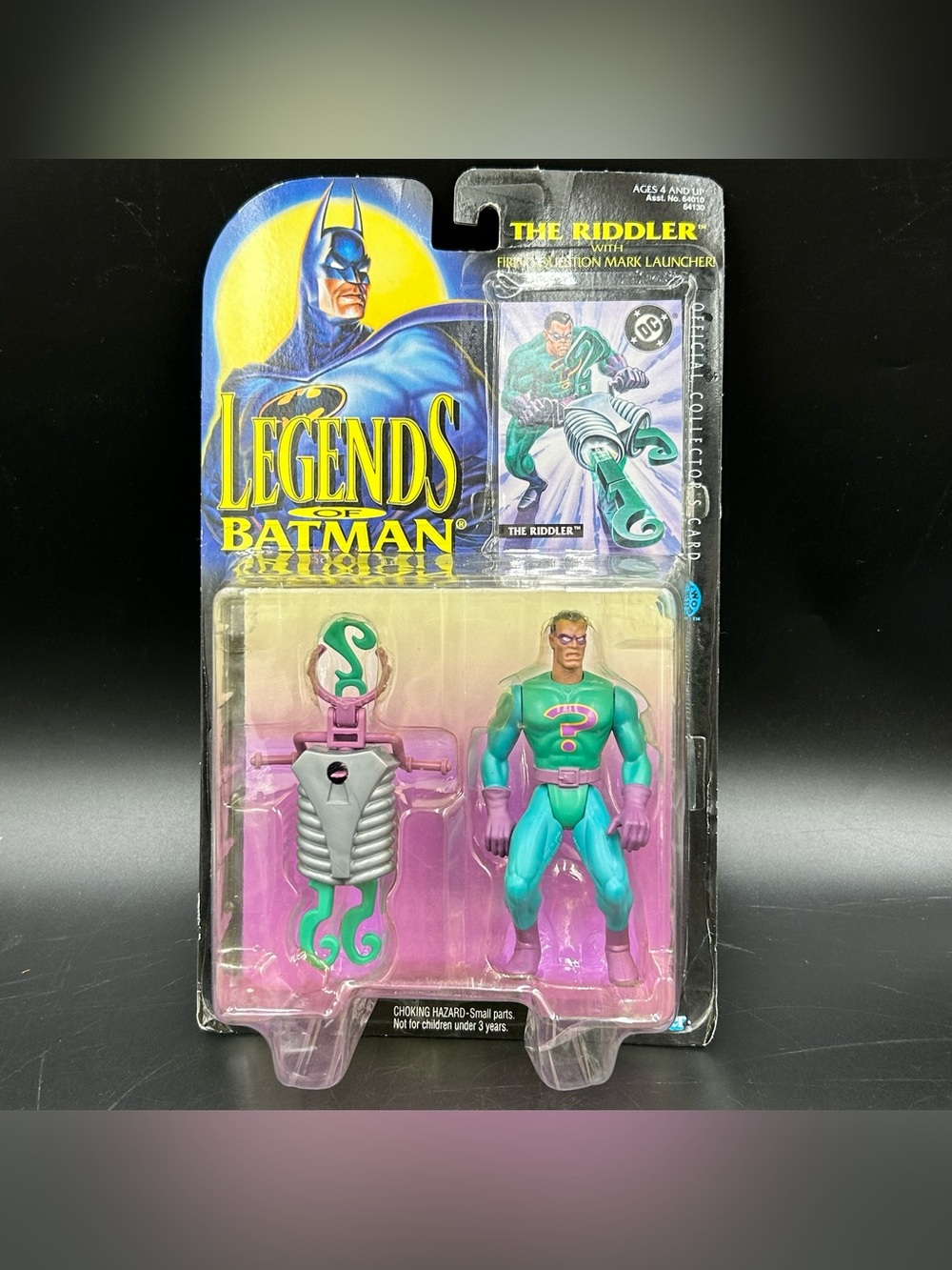 1995 Kenner Legends of Batman The Riddler Figure Sealed Launcher Card